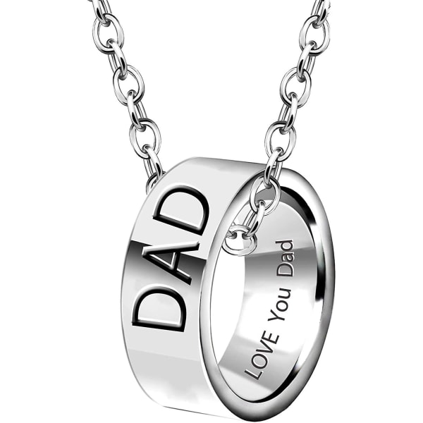 Män personlig justerbar ring halsband smycken för pappa