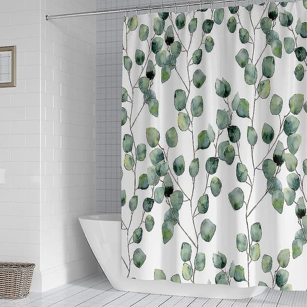 Blomster Växt Duschdraperi Duschdraperi Gardiner Bad Gardiner Polyester Vattentät Duschdraperi Set Med Krokar
