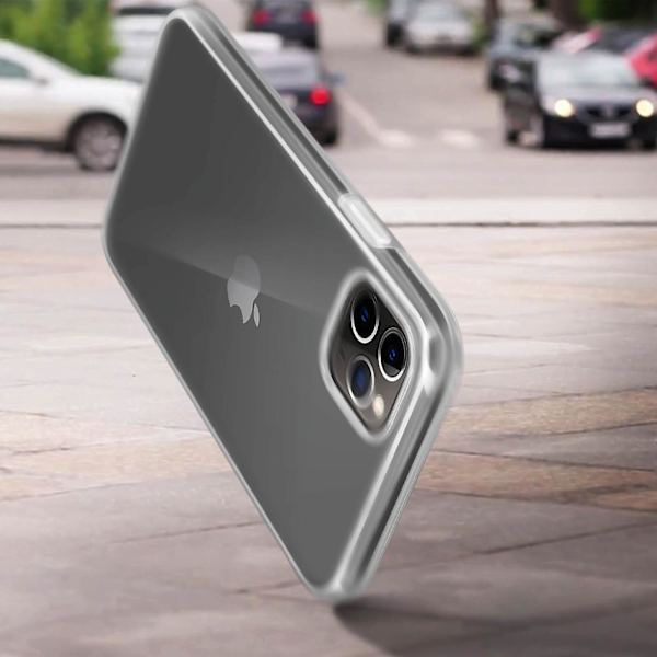 360 Cover til iPhone 11 Pro Max Fleksibel Front & Stiv Bagside - Sort Transparent