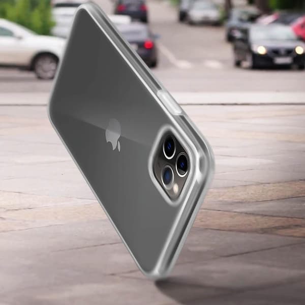 360-deksel for iPhone 11 Pro Max Fleksibel Front & Stiv Bakside - Svart Transparent