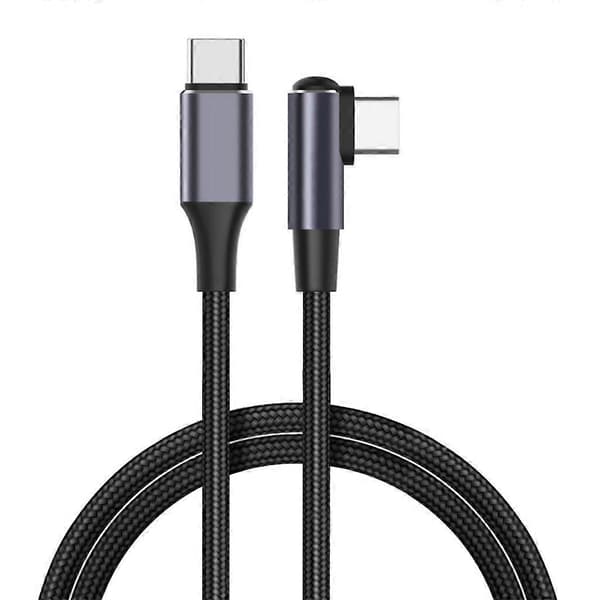 PD100W USB C til Type C Hurtigladekabel Datakabel 90 Graders Vinkel For Pad Laptoper