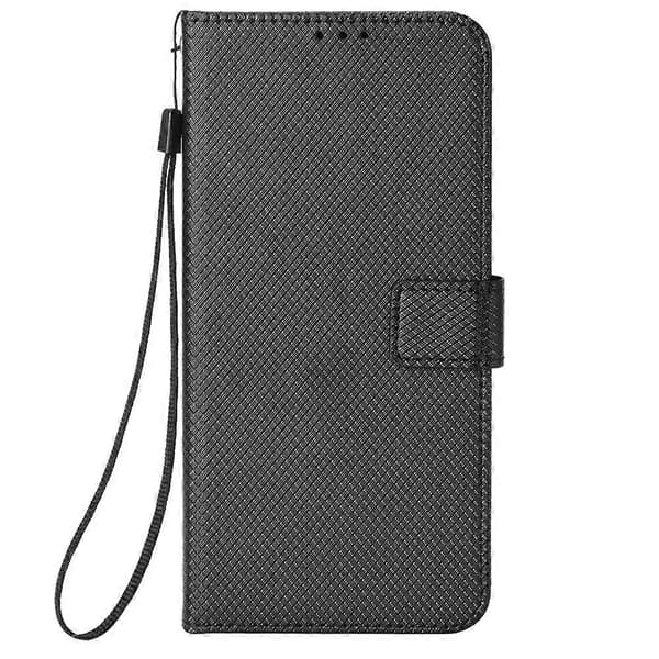 Diamantteksturert telefondeksel i lær Black For Doogee Note 58 / Note 58 Pro