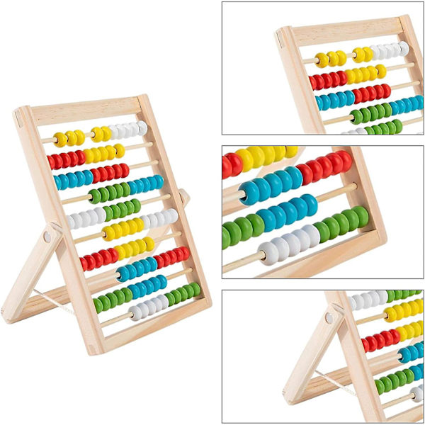 Loupsiy Abacus lapsille - Liukuvat helmien laskulelu - Esiopetuksen matematiikan oppimislelu, opettavainen laskulelu numerolelukorteilla lapsille