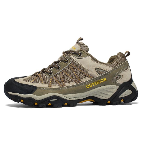 Herre Dame Vandresko Lav Top Sneakers Til Udendørs Trailløb Trekking Vandring 3D6136 Khaki EU 40