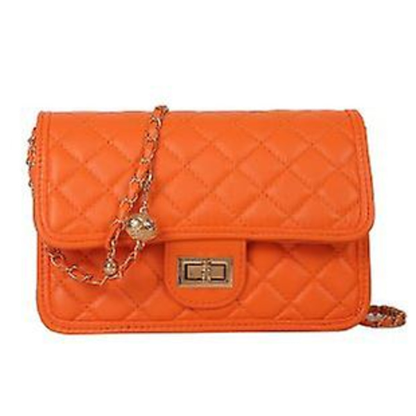 Messenger Bag Crossbody Väskor För Kvinnor, Trendig   Handväska, Liten Axelväska Med Justerbar Kedjerem orange