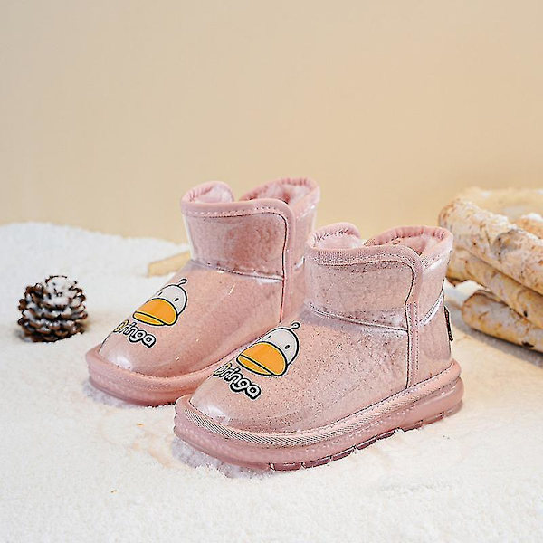 Flickor Snö Boots Vinter Varma Skor Vattentät Övre Fr2655 Pink EU 32