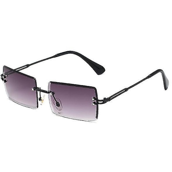 Solglasögon Ramlösa Kvadrat, Små Rektangulära Modesolglasögon style 2 Black frame