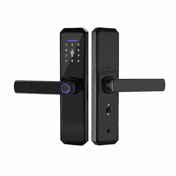 Nytt Säkerhets Smart Dörrlås Ox8  Säkerhet Intelligent Biometrisk Fingeravtryckslås Ttlock App Ic-kort Med Nyckel Lösenordsupplåsning