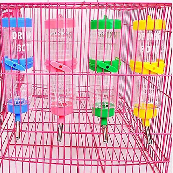Drickflaska Plast Vatten Dispenser Flaska För Kanin Hamster Smådjur Gul