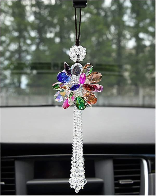 Kristallkula Prisma Charm Suncatcher Regnbåge Hänge Dekoration Bil Charm