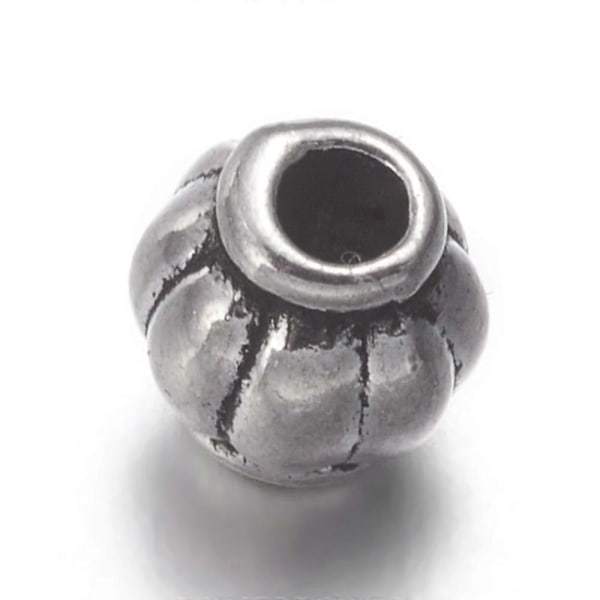 100 st Tibetansk Silver Spacer Pärlor Blyfri & Kadmiumfri Tunna Antik Silver ca 4mm i diameter hål: 1mm