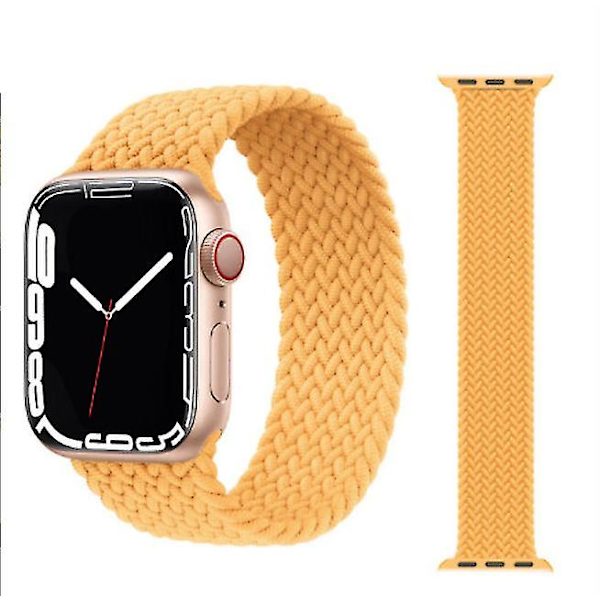 Lämplig för Iwatch-rem, enkel nylonelastisk vävd, Apple Watch Apple nylonrem yellow XL