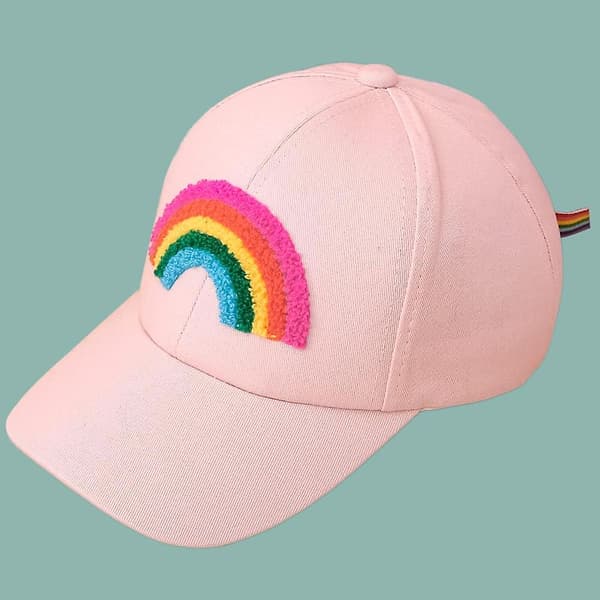 Jenter Dame 2-pakning For Mamma og Meg Bomulls Baseball Caps Regnbue Matchende Solhatt