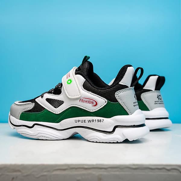 Barnesko Sport Studenter Mote Gutter Jenter Fritidssko Fr2011 BlackGreen EU 33