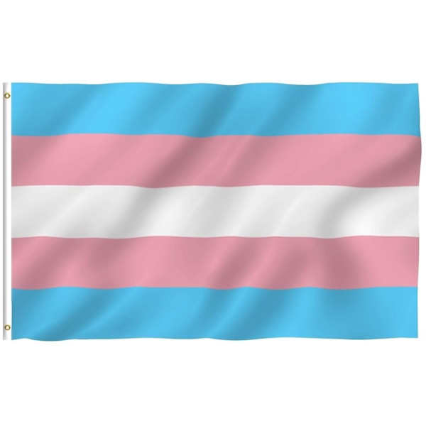 3x5 Fots Transgenderflagga - Levande Färg och UV-Resistent - Canvashuvud och Dubbelsydd