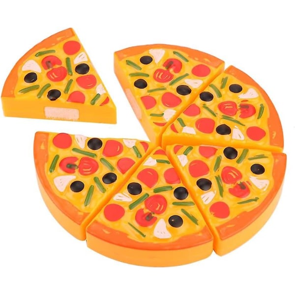 Pizza legetøj i plastik til småbørn, robust giftfri pizza legetøj til børn, til børn derhjemme