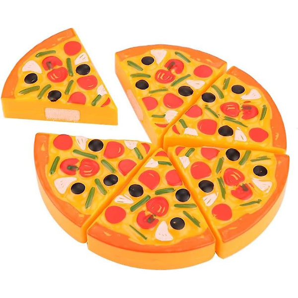 Pizza leke i plastmateriale for småbarn, solid giftfri pizza leke for barn, for hjemmebruk