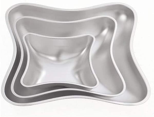 Aluminium Putepute Sharpe Kakeform Sett, 3 Deler