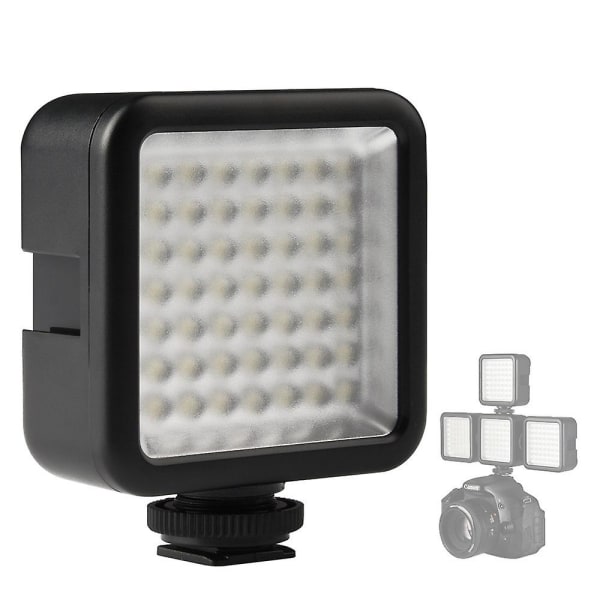 LED Videolys, 1 stk 49 LED Kameralys, Dimbar Kamerafylllys