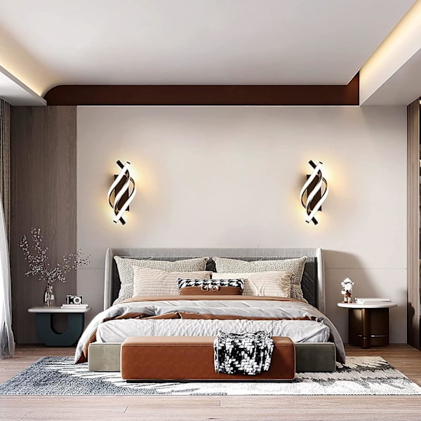 Indendørs Væglampe, moderne 12w Buet Design LED Væglampe, sconces 3000k Varmt Hvidt Lys [energi Klasse E]