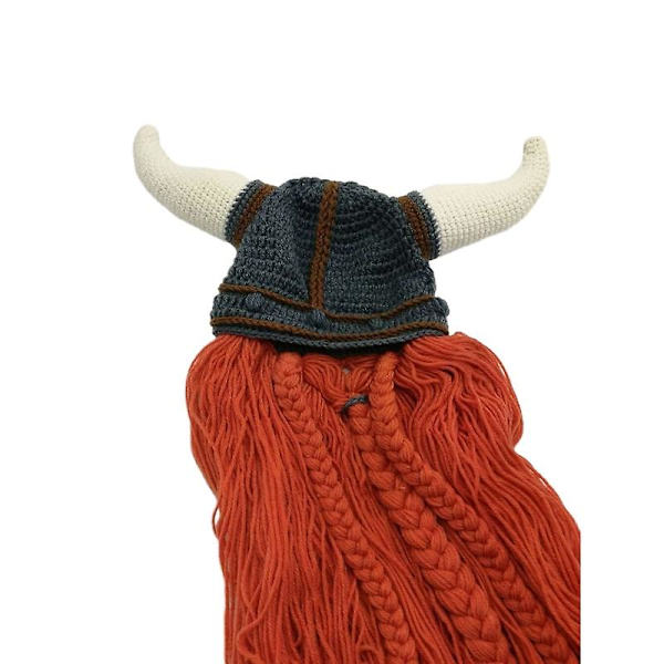 Herrar Barbarian Beanie, Halloween Viking Skäggmössor Stickade Mössor style 3