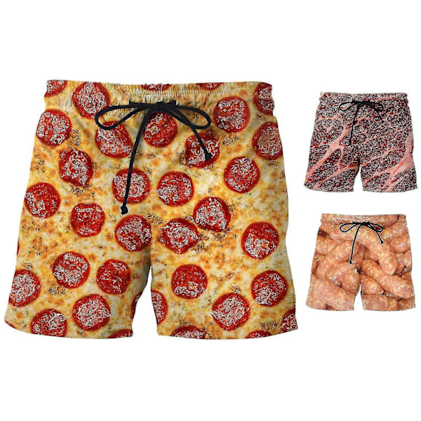 Bebetter Vida Ben Elastisk Midja Dragsko Matshorts - Korvtryck Herrshorts Red M