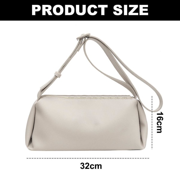 Populär Temperament Armpit Bag Fashion Enkel Damväska Pendlare En-axlad Pu Läder Väska creamy white