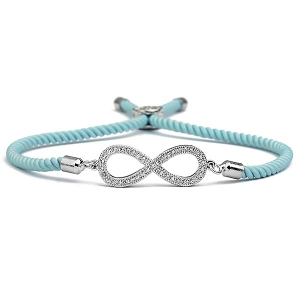 Dames armband justerbar handflätad rep handledskedja handgjorda smycken Blue