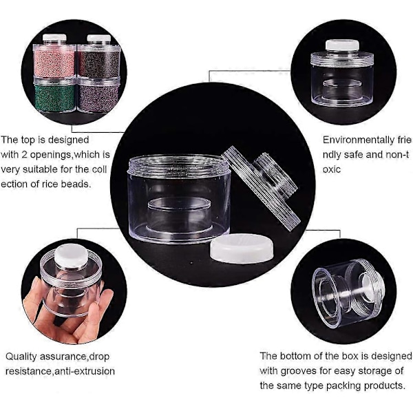 Elite Cirka 10 000 st 12/0 Glasfrö Pärlor Opak Mörkgrön Rund Ponnypärla Mini Distanspärlor Diameter 2mm med Behållare för Smyckestillverkning