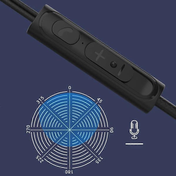 Kablede øretelefoner med mikrofon Stereo Bas Øretelefoner Støjisolering