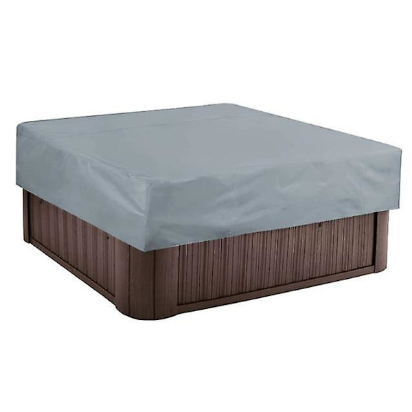 Fyrkantig badkarsöverdrag Vattentät utomhus baldakin Daglig kemisk täckning Dammskydd grey 210*210*30cm