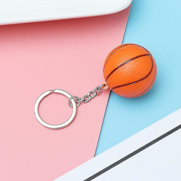 10 stk. Mini Basketball Nøglering Kreative Nøgleringe Souvenir Vedhæng Til Spillere Atleter Drenge Holdkammerater (orange)