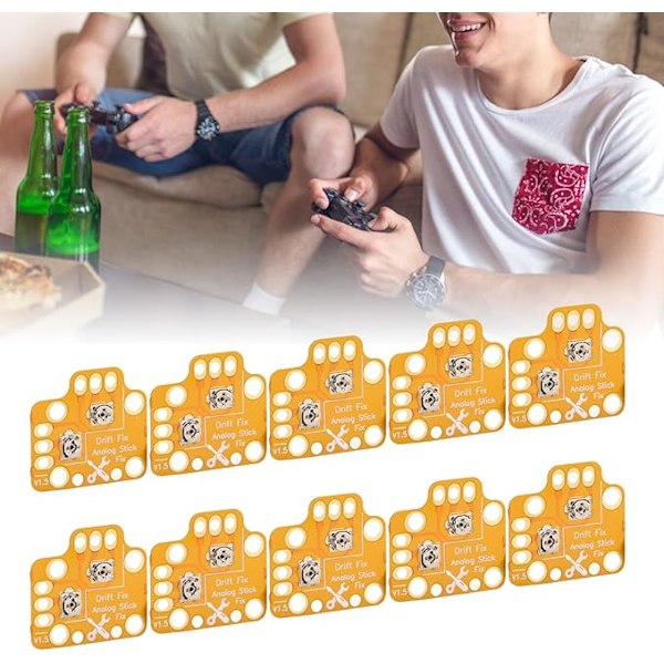 Drift Reparations Board, 10 Stk. Guld Universal 3D Analog Stick Drift Fix Mod Holdbar Let At Bruge Gamepad Analog Stick Drift Fix Mod til PS4, PS5,