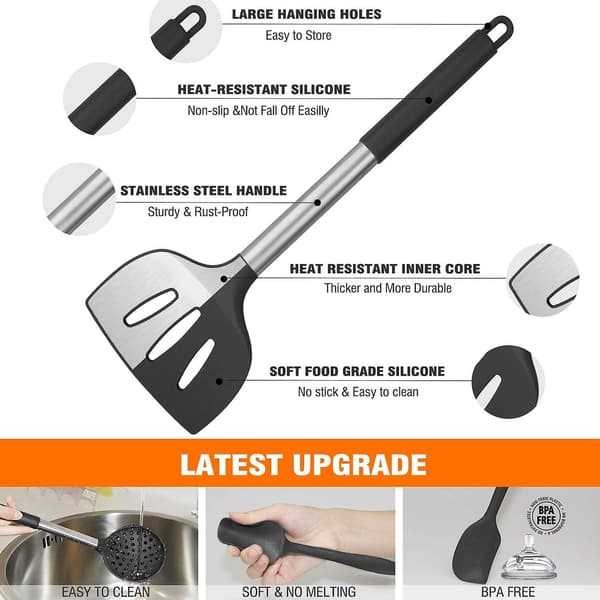 Kök Redskap Set 15 Pcs Silikon Köksredskap Set