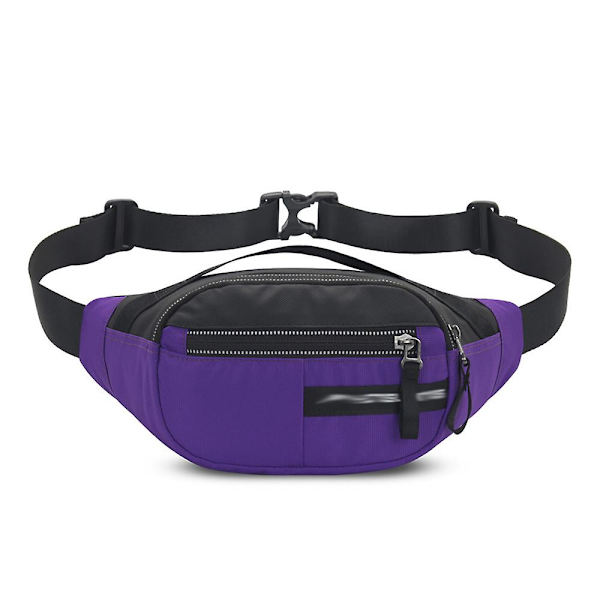 Hydreringsbelte for løping med justerbar stropp midjeveske egnet for fotturer, løping, jogging og camping purple