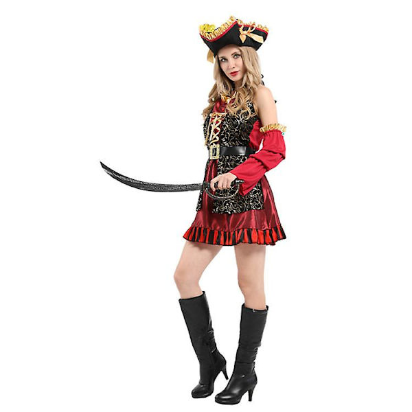 Naisten merirosvokapteenin mekkoasu, Halloween-merirosvoasu M