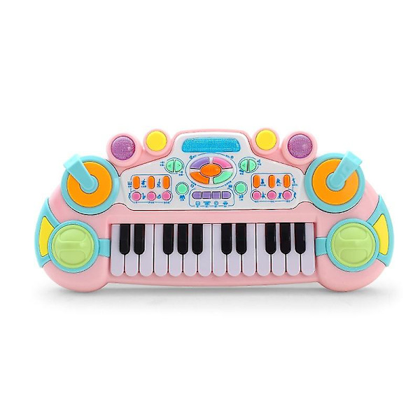 Pikkulasten pianolelu, 24 koskettimen vauvapiano, monitoiminen vauvapiano tyttöjen lelut lasten pianokoskettimisto lelu taaperoille, syntymäpäivä