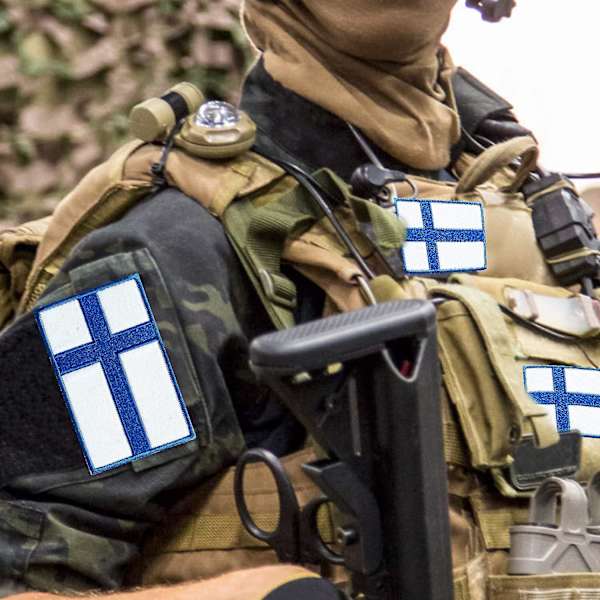 2-pak Finland Flag Patches, Finlandsk Flag, Broderede Patches, Finlandsk Flag, Militær Taktisk Patch Til Tøj, Hatte, Rygsække, Pride Dekoration