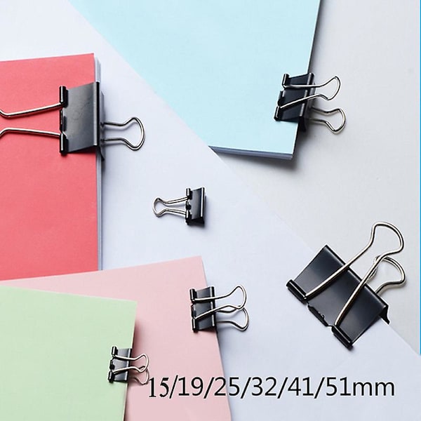 40 stk. Dokumentclips 25mm Multifunktionelle Papirclips Æske Binder Metal Papirclips Tegneclips Til Noter Brev Papirclips Kontorartikler