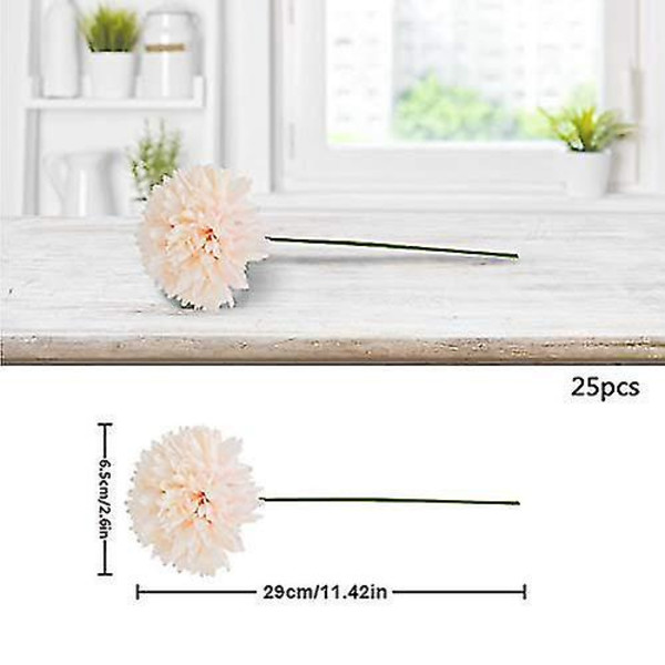 10 stk. Silkekrysantemum Kuglebuketter Hortensia Til Bryllup Brudepige Livagtige Kunstige Blomster Boligindretning DIY Fest Champagne