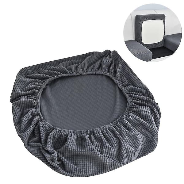 Stretchig gitterfåtölj soffkuddeöverdrag lämplig för divan, sofföverdrag majsfleece soffkuddeöverdrag Dark Grey