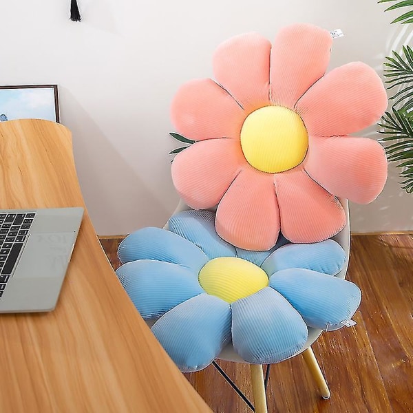 Blomster Plys Pyntepude Blød Plante Tegneserie Stol Pude Stue Soveværelse Hjem Dekorativ Puder Sofa Puder Fødselsdagsgaver Ns2 Yellow 70x70 cm