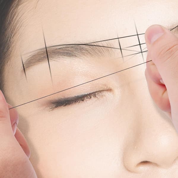 2-pack ögonbrynssnören, förfärgade trådar för microblading, ögonbrynskartläggningstråd för semi-permanent ögonbrynstatuering