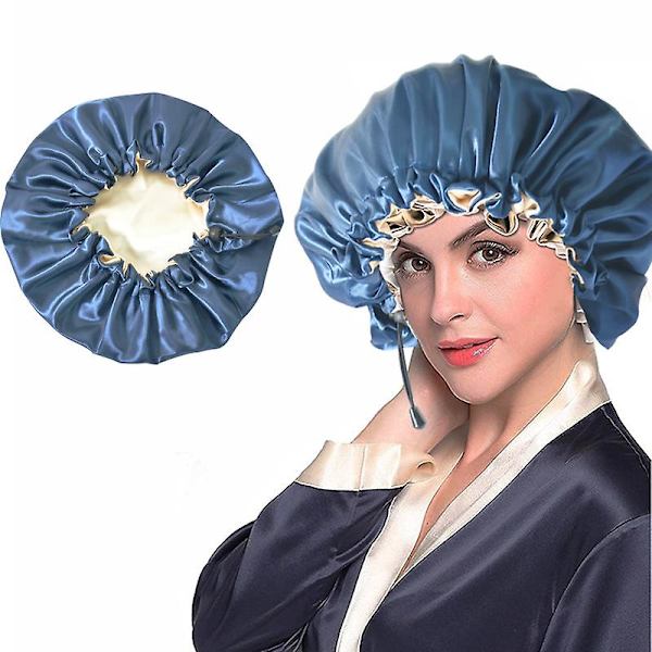 Kvinnors Duschmössa Hårvård Bonnet Nattmössa För Vuxna style 8