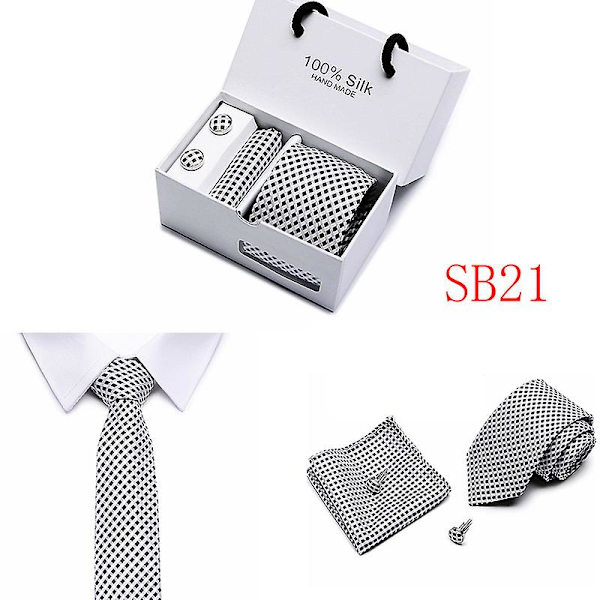 Herr slips slips presentförpackning 5 delar kostym grupp slips affärs formell bröllop slips B21