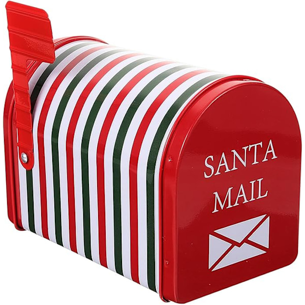 1 Enhet Postlåda med Tom Jul Tom Burk Formad Jul Arrangör Craft Iron Box Brevlåda Box för Godis Presentkort
