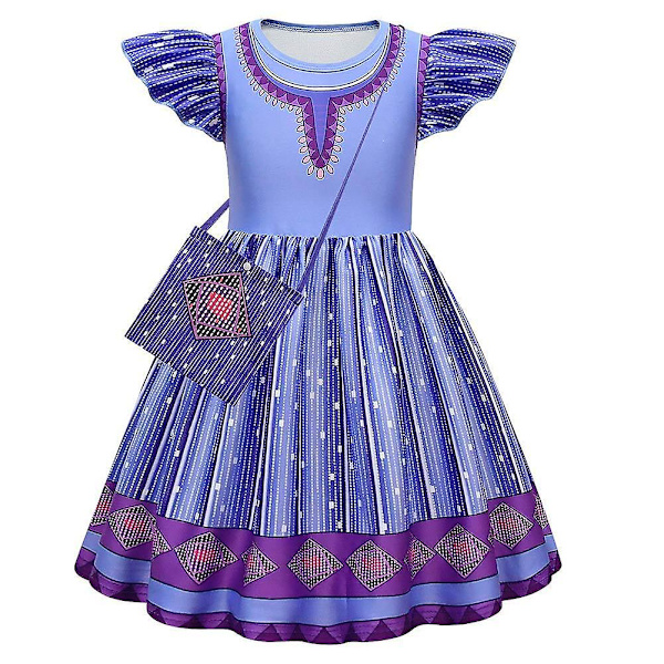 Violetti tyttöjen Halloween-mekkoasu, lasten prinsessamekko ja viitta Cosplay-asu set 1 110