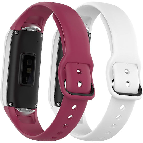 2 stk. remme kompatible med Samsung Galaxy Fit Sm-r370, vandtæt, blød og åndbar silikone udskiftningsrem passer til Samsung Galaxy Fit