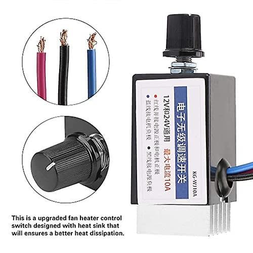 DC 12V/24V Universal Motorhastighetskontroller Bryter For Bil Lastebil Vifte Varmeapparat Kontroll