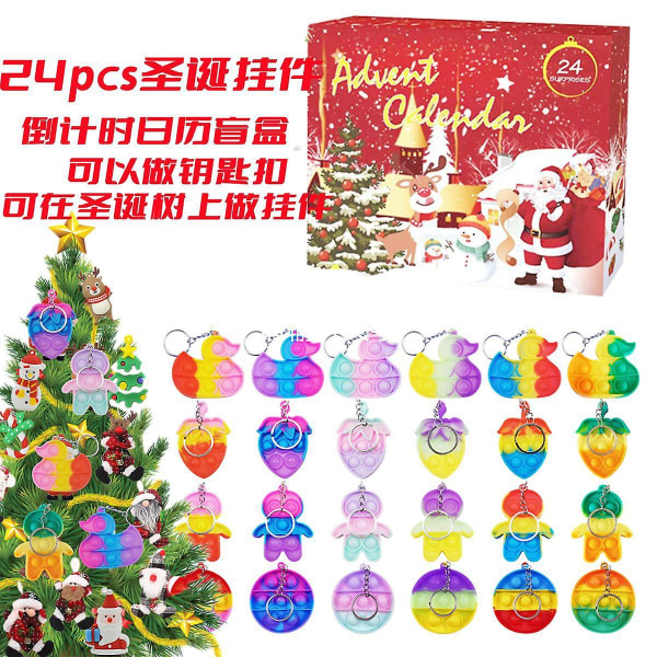 Tjejers sminkkalender 2022 24 dagar julkalender sminkkläder set för barnfestgåvor julklapp 4